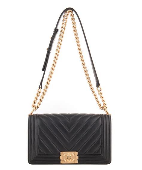 chanel boy bag grey chevron|chanel black boyfriend bag.